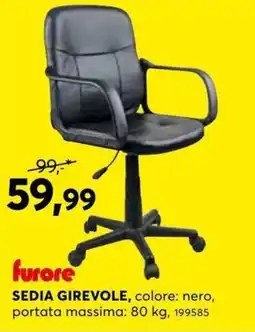 Dipo Arredamenti Sedia girevole Furore offerta