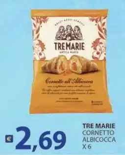 Supermercati Bruscoli Tre Marie Cornetto Albicocca offerta