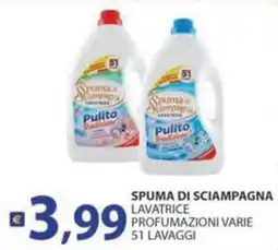 Supermercati Bruscoli Spuma di sciampagna lavatrice offerta