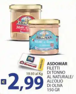 Supermercati Bruscoli Asdomar filetti di tonno offerta
