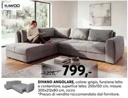 Dipo Arredamenti Divano angolare Kawoo offerta