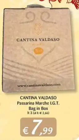 Supermercati Bruscoli Cantina Valdaso Passarina Marche I.G.T. offerta