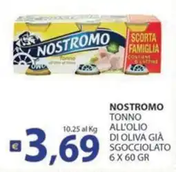 Supermercati Bruscoli Nostromo tonno all'olio di oliva già sgocciolato offerta