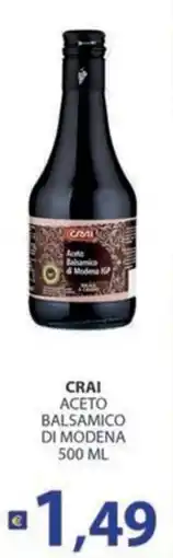 Supermercati Bruscoli Crai aceto balsamico di modena offerta