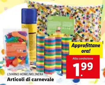 Lidl Livarno Home/Melinera Articoli di carnevale offerta