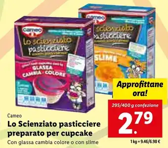 Lidl Cameo Lo Scienziato pasticciere preparato per cupcake 295/400g offerta