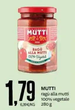 PRO7 Supermercati Mutti ragù alla mutti 100% vegetale offerta