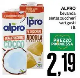 PRO7 Supermercati Alpro bevanda senza zuccheri offerta