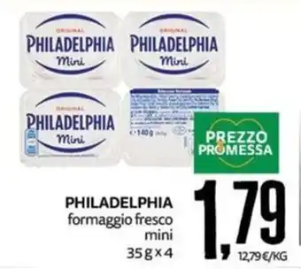 PRO7 Supermercati Philadelphia formaggio fresco mini offerta