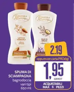 PRO7 Supermercati Spuma di Sciampagna bagnodoccia offerta