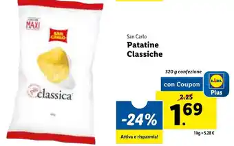 Lidl San Carlo Patatine Classiche 320g offerta