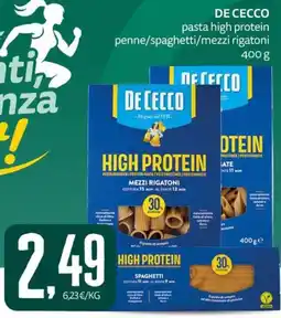 PRO7 Supermercati De Cecco pasta high protein offerta