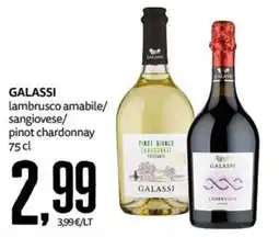 PRO7 Supermercati Galassi lambrusco amabile/sangiovese/pinot chardonnay offerta