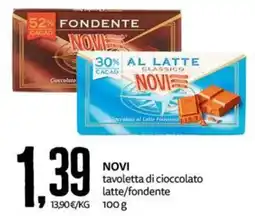 PRO7 Supermercati NOVI tavola di cioccolato latte/fondente offerta