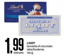 PRO7 Supermercati Lindt tavola di cioccolato latte/fondente offerta