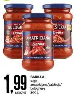 PRO7 Supermercati Barilla sugo amatriciana/salsiccia/bolognese offerta