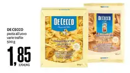 PRO7 Supermercati De Cecco pasta all'uovo varie trafile offerta