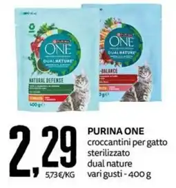 PRO7 Supermercati Purina One croccantini per gatto sterilizzato dual nature offerta