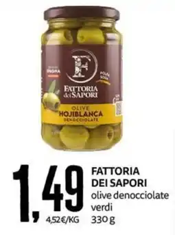PRO7 Supermercati Fattoria dei Sapori olive denocciolate verdi offerta