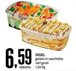 PRO7 Supermercati SIGEL gelato in vaschetta offerta