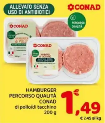 Hamburger Percorso Qualità CONAD di pollo/di tacchino