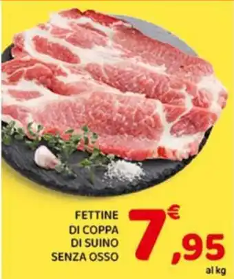Fettine di coppa di suino senza osso