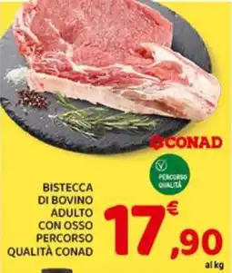 Conad City Bistecca di bovino adulto con osso Percorso Qualità Conad offerta