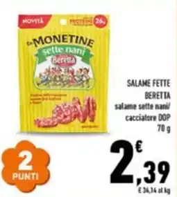 Conad City Salame sette nani Beretta offerta
