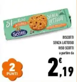 Conad City Biscotti senza lattosio riso scotti offerta