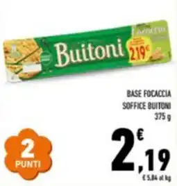 Conad City Base focaccia soffice Buitoni offerta