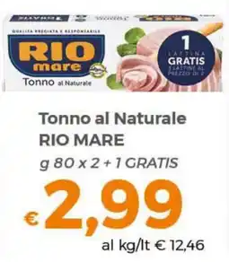 Tocal Tonno al Naturale RIO MARE offerta