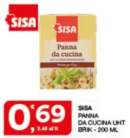 Quick Sisa SISA Panna da cucina UHT offerta