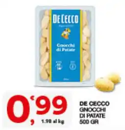Quick Sisa De Cecco Gnocchi di Patate offerta