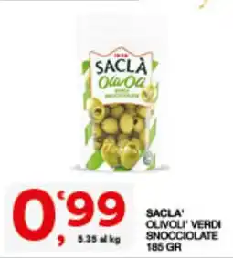 Quick Sisa Sacla olivoli verdi snocciolate offerta