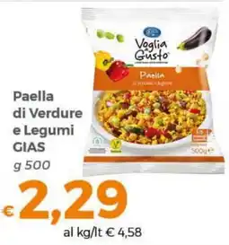 Tocal Voglia Gusto Paella di Verdure e Legumi offerta
