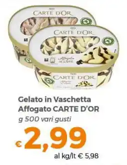 Tocal Gelato in Vaschetta Affogato CARTE D'OR offerta