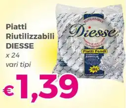 Tocal Piatti riutilizzabili Diesse offerta