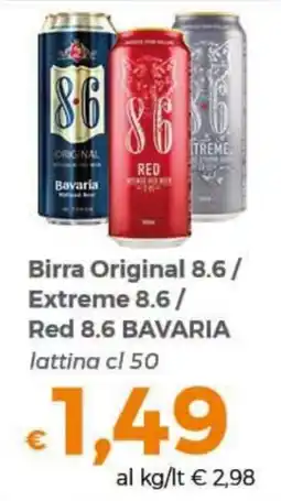 Tocal Birra Original 8.6 / Extreme 8.6 / Red 8.6 Bavaria offerta
