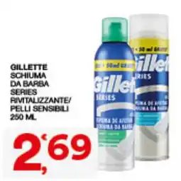 Quick Sisa Gillette schiuma da barba series rivitalizzante/pelli sensibili offerta