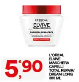 Quick Sisa L'Oréal Elvive maschera capelli total repair/dream long offerta