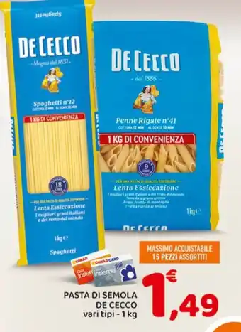 Pasta di semola De Cecco