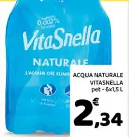 Conad City Acqua naturale Vitasnella offerta