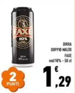Conad City Birra doppio malto Faxe offerta