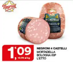 Quick Sisa Negroni 4 Castelli Mortadella Bologna IGP offerta