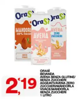 Quick Sisa OraSi bevanda avena senza glutine senza zuccheri offerta