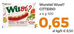 Tocal Wurstel Wuoi? Citterio offerta