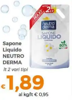 Tocal Sapone Liquido NEUTRO DERMA offerta