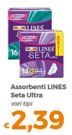 Tocal Assorbenti LINES Seta Ultra offerta