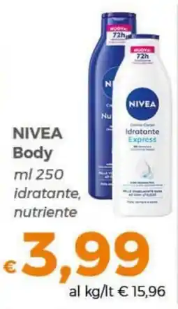 Tocal NIVEA Body idratante, nutriente offerta