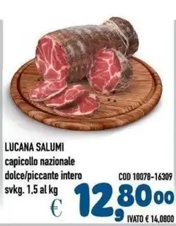 Del Prete Distribuzioni Lucana Salumi capicollo nazionale offerta